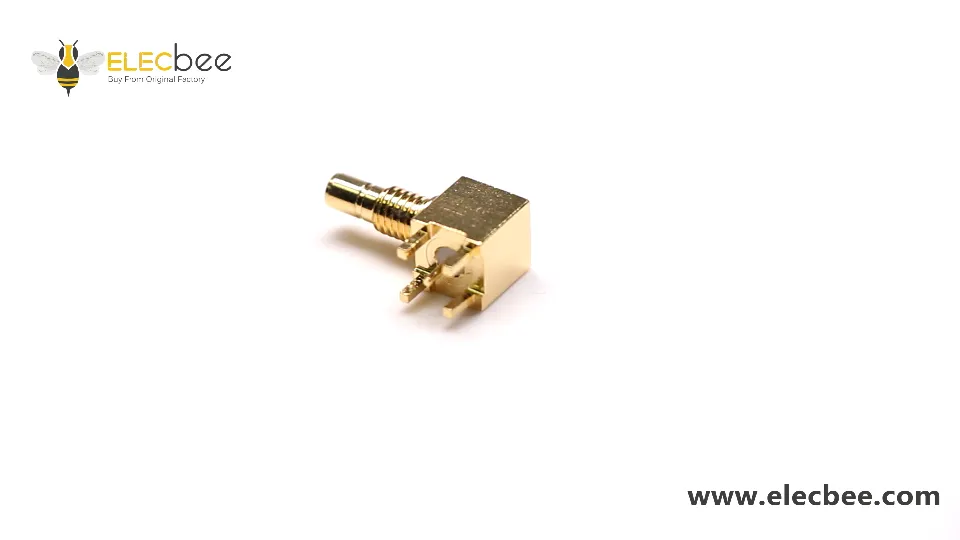 Right angle SMB connector